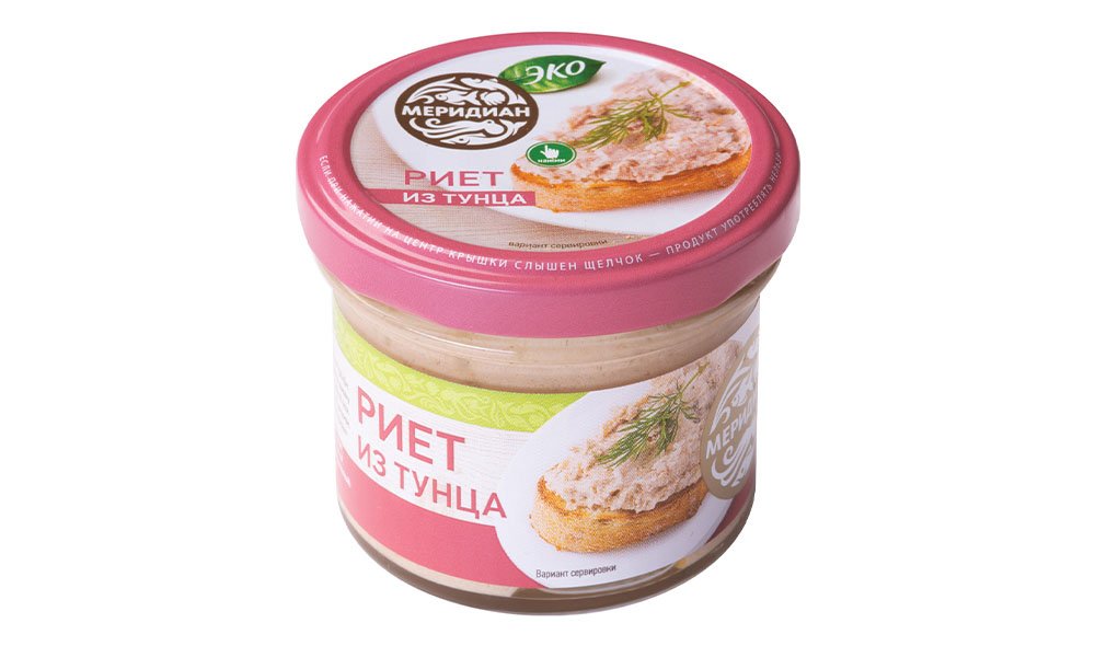МЕРИДИАН Риет из тунца (100 гр) - Рыбный магазин "Сеть"