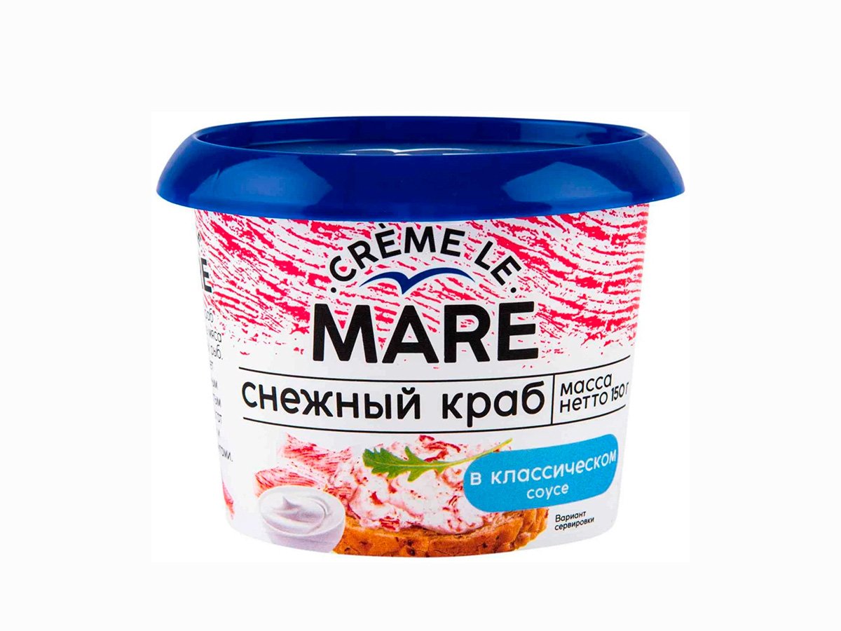 Снежный краб в классическом соусе CREME LE MARE (150 г) - Рыбный магазин  