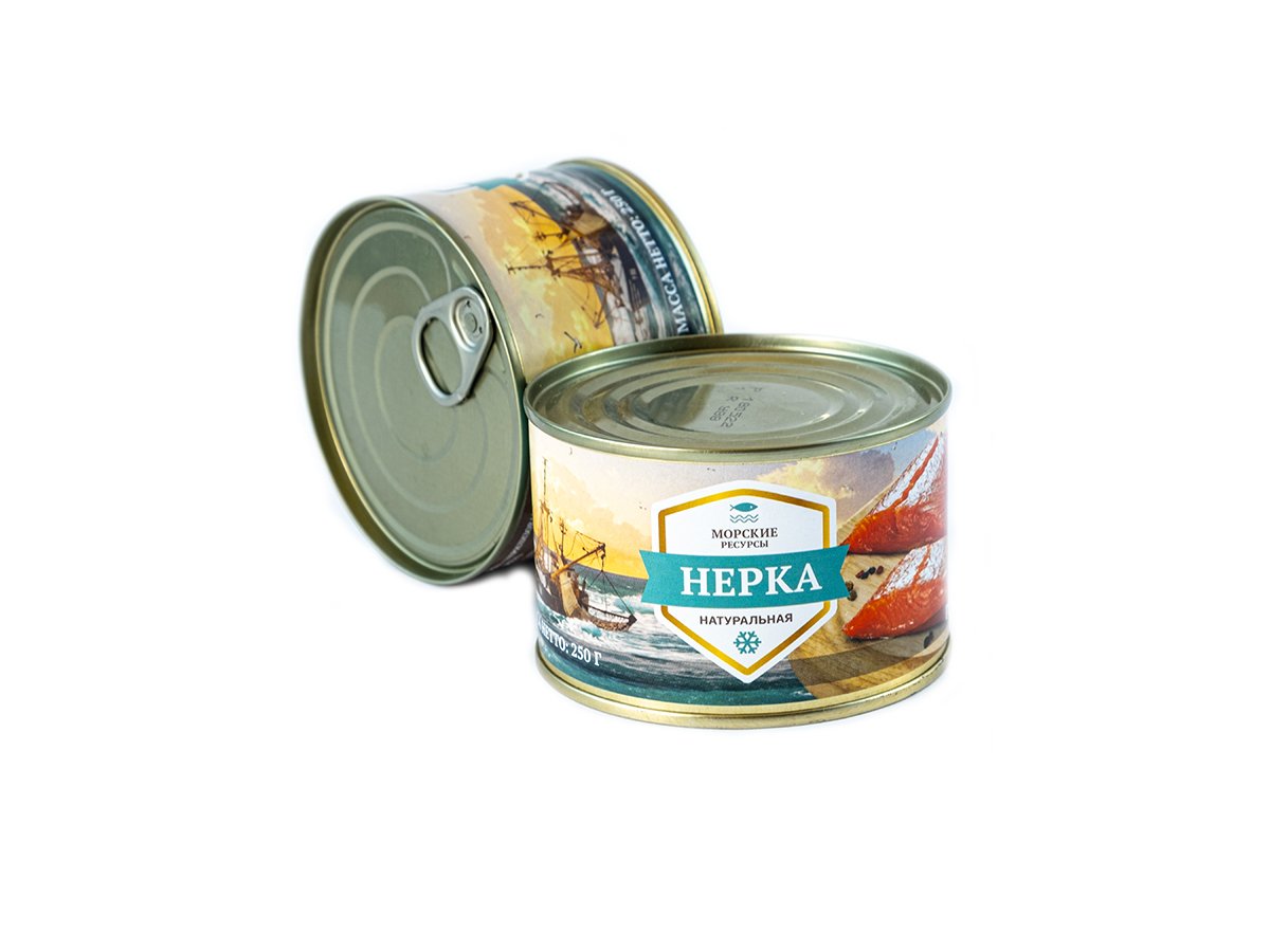 Нерка натуральная МОРСКИЕ РЕСУРСЫ ж/б (250 г) - Рыбный магазин 